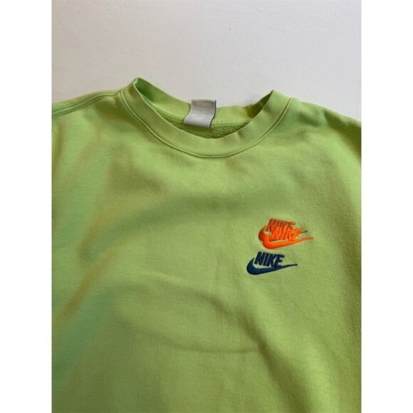 Nike Men's Lime Green Crewneck Sweatshirt & Shorts Set Size M RARE - Picture 3 of 16